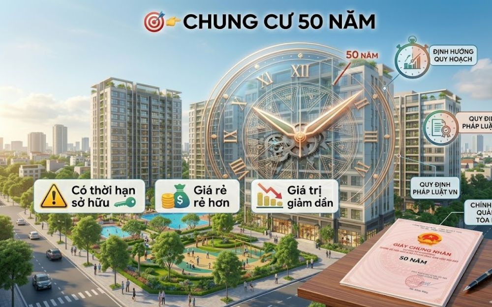 Chung cư 50 năm là gì và đặc điểm sở hữu có thời hạn